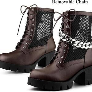 Boots / Allegra K Brown Combat Boots / Women's Size 7 US / EU 37.5  / New